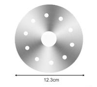 Stainless Steel Induction Cooker Heat Diffuser Di Adapter Plate with Magnetic Sheet for Even Heat Distribution, Compatible with Glass Pots and Non-Magnetic Cookware, Sleek De(12.3cm)