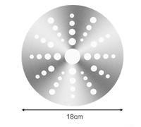 Stainless Steel Induction Cooker Heat Diffuser Di Adapter Plate with Magnetic Sheet for Even Heat Distribution, Compatible with Glass Pots and Non-Magnetic Cookware, Sleek De(18cm)