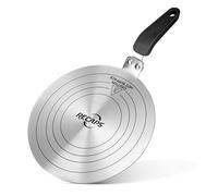 Stainless Steel Induction Hob Converter Plate Heat Distributor Gas Stove Induction Adapter Plate with Removable Handle for Electric Gas Hob Cooking 24cm