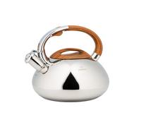 Stainless Steel Induction Whistling Kettle (Silver/Brown)
