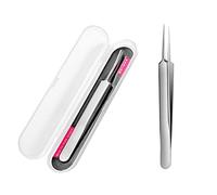 Stainless Steel Ingrown Hair Tweezer Fine Point Tweezer Professional Blackhead Whiteheads Splinter Remover Tweezer Precision Tweezer for Comedones Extractor Acne Eyebrow Hairs for Men and Women