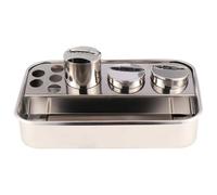 Stainless Steel Injection Tray 201# 3 Hole Silver Metal