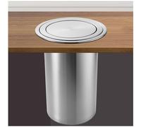 Stainless Steel Inset Lid for Countertop Waste Chute Round Kitchen Accessory Durable Garbage Channel Cover Sleek Design for Modern Spaces