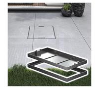 Stainless Steel Inspection Chamber Cover, Hidden Handle Design, Aesthetic Manhole Lid for Sidewalks, Embedded Shaft Cover, 100x95cm (39.4x37.4in)