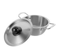 Stainless Steel Instant Noodle Pot Small Soup Pan Double Ear | Nonstick Smooth Surface, Lightweight Easy Cleanup, for Office Pantry, Household, Students, Electric Ceramic Stoves