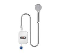 Stainless Steel Instant Water Heater Tankless Water Heater Shower Automatic Power-Off Smart Electric Water Heating for Bathroom Compact and Durable