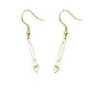 Stainless Steel Instrument & Art Dangle Hook Earrings for Women, Gold Silver Violin Bullhorn Axe Easel Paperclip Brush Triangle Rack Heart Drop Jewelry Gift, One Size, Stainless Steel, No Gemstone