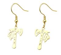 Stainless Steel Instrument & Art Dangle Hook Earrings for Women, Gold Silver Violin Bullhorn Axe Easel Paperclip Brush Triangle Rack Heart Drop Jewelry Gift, One Size, Stainless Steel, No Gemstone