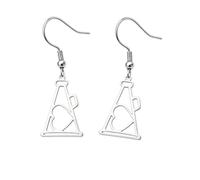 Stainless Steel Instrument & Art Dangle Hook Earrings for Women, Gold Silver Violin Bullhorn Axe Easel Paperclip Brush Triangle Rack Heart Drop Jewelry Gift, One Size, Stainless Steel, No Gemstone