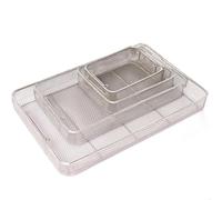Stainless Steel Instrument Sterilization Baskets, Perforated Trays for Surgical and Dental Instruments, Reliable Equipment for Safe Sterilization