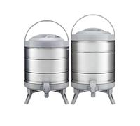 Stainless Steel Insulated Beverage Dispenser Hot Cold Drink Easy to Clean(KegStyle)