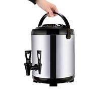 Stainless Steel Insulated Beverage Dispenser with Tap - Perfect for Hot and Cold Drinks, Coffee, Tea, Milk - Thermos Container for Juice - Durable and Reliable Beer Server for Catering Services