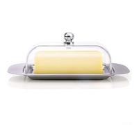 Stainless Steel Insulated Butter Dish With Lid, Butter Dish Steel Lid, For Home Cooking Restaurant Butter Plate Dessert Plates(Transparent cover)