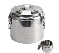 Stainless Steel Insulated Containers Pots Dispenser, Insulated Beverage Dispener, Durable Large Capacity Heat Retention For Hot Cold Coffee Tea Milk Juice Rice Herbal 30L
