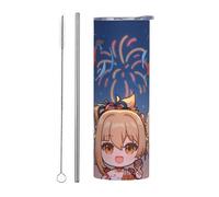 Stainless Steel Insulated Cup with All Character Impression Graphic 20oz/550mL Stainless Double Wall Straight/Cylindrical Straw Cup