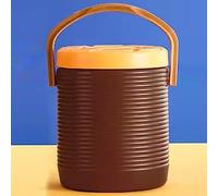 Stainless Steel Insulated Food Containers, Insulated Beverage Dispenser Beverage Cooler Juice Container Insulated Thermal Cold And Hot Coffee Carafe LYWY (Color : Brown, Size : 9L)