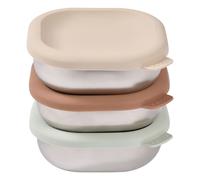 Stainless steel insulated lunch boxes - Set of 3 Sage one size