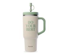 Stainless Steel Insulated Mug Qwetch Level Up Beige 900 ml