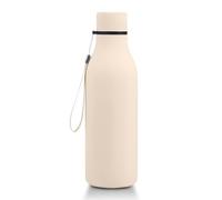 Stainless Steel Insulated Water Bottle, Small Mouth Water Bottle Outdoor Sports Water Cup 18oz Double Wall Vacuum Water Bottle With The Handle Rope,BPA Free, Keep Cold and Hot Leak Proof (beige)