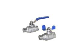 Stainless Steel Internal and External Thread Ball Valve DN15 Two-Piece Two-Piece Tap Water Switch 4 6 Points 304 Internal and External Thread(3 Points)