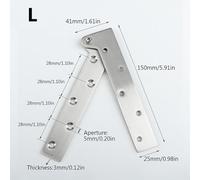 Stainless Steel Invisible Door Hinge for Wooden and Aluminum Frame Applications (L)