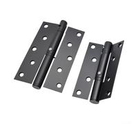 Stainless Steel Invisible Door Hinge With Automatic Closer And 95 Degree Positioning Lock For Custom Doors Black Finish Adjustable Force Mechanism Smooth Closing Action Heavy Duty Hardware(black)