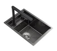 Stainless Steel Invisible HJYBFA with Cover Plate Single Bowl Bar/Apartment for Home, Vegetable Washing Compact Spaces(30 * 45 22cm)
