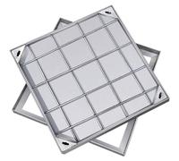 Stainless Steel Invisible Manhole Cover And Frame, Invisible Gulli Lid Square Septic Tank Lid With Base Embedded Manhole Lid Decorated For Outdoor Garden Patios(500x500mm/19.7x19.7in)