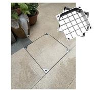 Stainless Steel Invisible Manhole Cover Embedded with Frame Commercial Sunken Drainage Basin for Patios Gardens Playgrounds -and Stylish Design