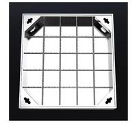 Stainless Steel Invisible Manhole Cover & Frame - Square Septic Tank Lid for Patios, Gardens, School Yards (8cm, 80x80cm/31.5x31.5in)