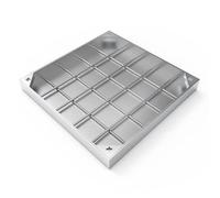 Stainless Steel Invisible Manhole Cover Heavy-Duty Square Septic Tank Lid with Base 70x70x8cm Inspection Cover for Drainage Metal Access Cover