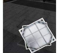 Stainless Steel Invisible Manhole Cover,Square Manhole Cover with Frame & Lifting Hooks, for Septic Tank, Underground Pit, and Floor,（8cm/3.2in,L W 70cm x 70cm）