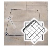 Stainless Steel Invisible Manhole Cover35.4 x35.4 Metal Square Sewer Lid for Concrete Embedded Drainage Cover Durable Sewage Base Perfect for Tile & Sand Applications