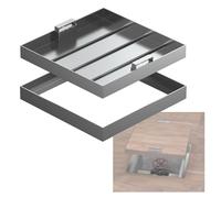 Stainless Steel Invisible Square Manhole Cover Flush Drain Grate for Sidewalks and Courtyards (50x50cm / 20x20in) -Heavy-Duty Sleek Design
