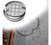 Stainless Steel Invisible Utility Covers, Flush-Mount for Lawns/Commercial Spaces, Diameter Options: 50, 70, 80, 90 cm, Large (H 5cm/2in, DIA 62cm/24in)