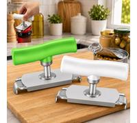 Stainless Steel Jar Opener, Adjustable Jar Opener, Easy Open Adjustable Grip Jars Openers, Time Saving, Simple Jars Openers Gripper for Weak Hands (1PC*White)
