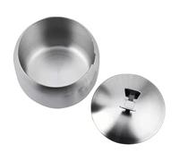 Stainless Steel Jars - Kitchen Stainless Carafe | Sugar With Lid And Spoon | Salt Pepper Storage Bowl Kitchen Organization For Cooking BBQ Grill Camping