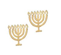 Stainless Steel Jewish Menorah Cuff links Religious Amulets, S, gem na