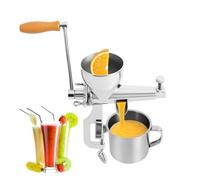 Stainless Steel Juice Extractor | Heavy Duty Stainless Steel Fruit Extractor with Cleaning Brush and Mechanical Crank - for Pomegranate Grape Sugar Cane Citrus Lemon Berries