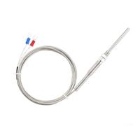 Stainless Steel K Type Thermocouple Probe with Shielded Wire for Quick Accurate Temperature Measurement for Boilers Plastic Machinery Heating Equipment and Industrial Automation Systems(4m)