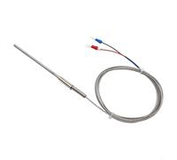Stainless Steel K Type Thermocouple Sensor 1.5M Wire for Industrial Kitchen Oven Use 4mm x 100mm Probe Tip