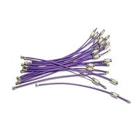 Stainless Steel Keychain Cable, 15/20cm Length 2mm Wire Diameter with Screw Lock for Key Rings and DIY Gadgets(Purple,50PCS15 CM)