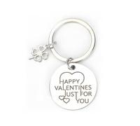 Stainless steel keychain with four-leaf clover pendant, Stylish Bag Charm, Birthday Gifts for Women, Couple Gifts, Friend Gifts, Unique Sister, Boyfriend Friendship Keychain