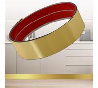 Stainless Steel Kick Plate, Peel and Stick Kickplate Base Cover, Baseboard Molding Trim for Wall, Door, Kitchen Cupboard, Dishwasher Toe - Anti-Scratch Protection (3m x 10cm, Brushed Gold)