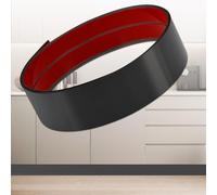 Stainless Steel Kick Plate, Peel and Stick Kickplate Base Cover, Baseboard Molding Trim for Wall, Door, Kitchen Cupboard, Dishwasher Toe - Anti-Scratch Protection (3m x 10cm, Brushed Black)