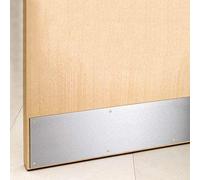 Stainless Steel kickplate, Door Protection, Brushed Finish, Various Sized Lengths, 150mm high, 1mm Thick (with Holes, 975mm)
