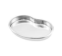 Stainless Steel Kidney Dish, Large Curved Metal Surgical Instrument Tray, 8.5 x 5.7 x 1 in