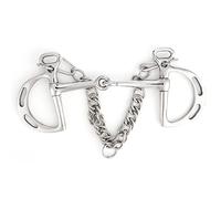 Stainless Steel kimberwicke Bit Solid Jointed Mouth Horse Chewing Mouth Roller (La boca del caballo mide 125 mm de largo.)