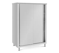 Stainless Steel Kitchen Cabinet for Dishes 120 x 70 x 180 cm Royal Catering - Tableware Cabinets by Metallic silver