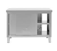 Stainless Steel Kitchen Cabinet with Worktop & Pass-Through - ECO - 120 x 70 cm - 500 kg - Royal Catering RCSSCB-120X70-H